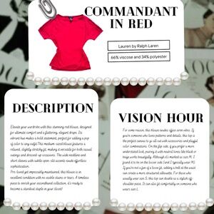 Lauren Ralph Lauren red blouse ❤️